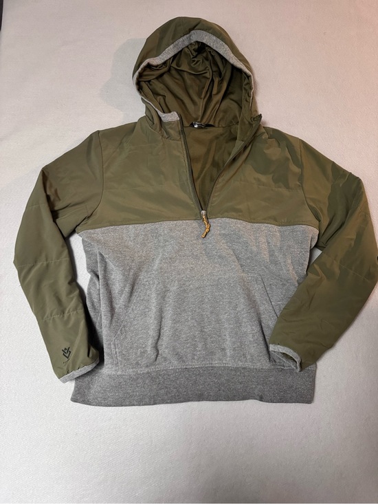 Veece Other - Men's Veece Olive & Gray Hooded Half-Zip Pullover Jacket